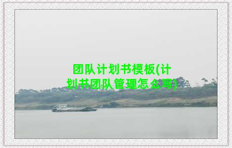 团队计划书模板(计划书团队管理怎么写)