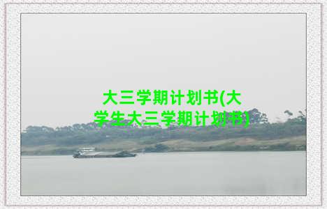 大三学期计划书(大学生大三学期计划书)